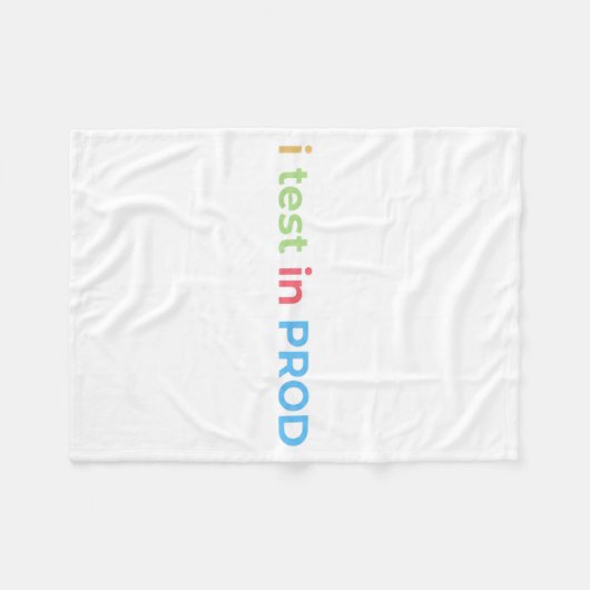 Test in Prod-codering Funny Humor Grap Eng Fleece Deken (Voorkant (Horizontaal))