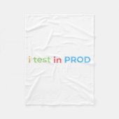 Test in Prod-codering Funny Humor Grap Eng Fleece Deken (Voorkant)
