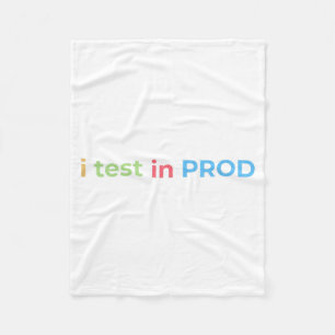 Test in Prod-codering Funny Humor Grap Eng Fleece Deken