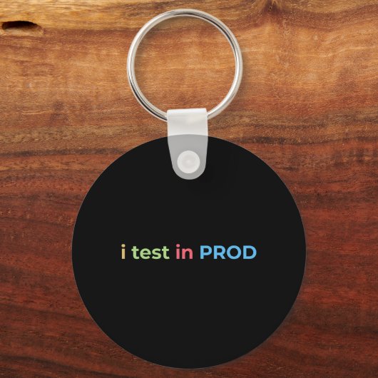 Test in Prod-codering Funny Humor Grap Eng Sleutelhanger (Voorkant)