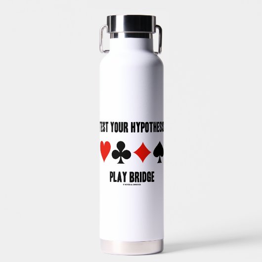 Test je Hypothese Play Bridge Vier-kaartsets Waterfles (Voorkant)