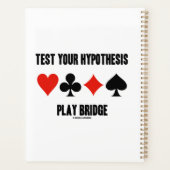 Test Je Hypothese Speel Bridge Vier Kaart Soorten Planner (Achterkant)