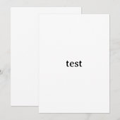 test kaart (Voorkant / Achterkant)