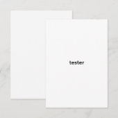 test kaart (Voorkant / Achterkant)