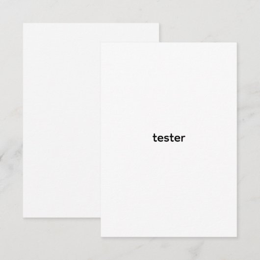 test kaart (Voorkant / Achterkant)
