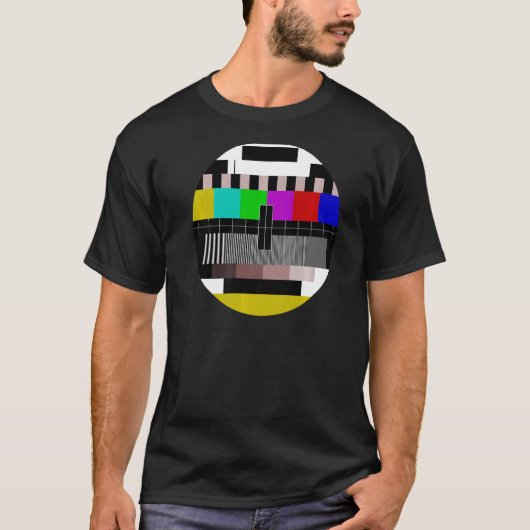 Test Kaart Test Pattern Test Afbeelding TV Retro T-shirt (Voorkant)