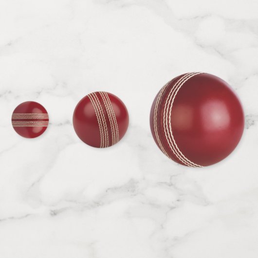 Test Match Red Cricket Ball Confetti (Voorkanten)