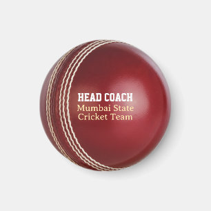 Test Match Red Cricket Ball met aangepaste tekst Magneet