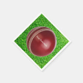 Test Match Red Cricket Ball met aangepaste tekst Servet (Hoek)