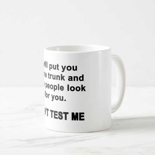 Test me niet koffiemok (Voorkant rechts)