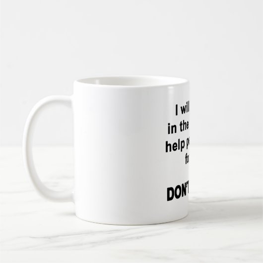 Test me niet koffiemok (Links)