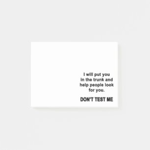 Test me niet post-it® notes