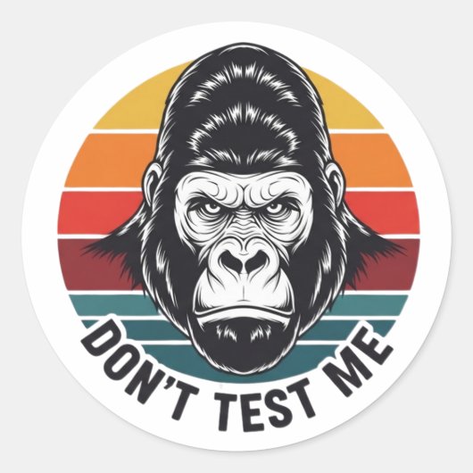 Test Me Niet Ronde Sticker (Voorkant)
