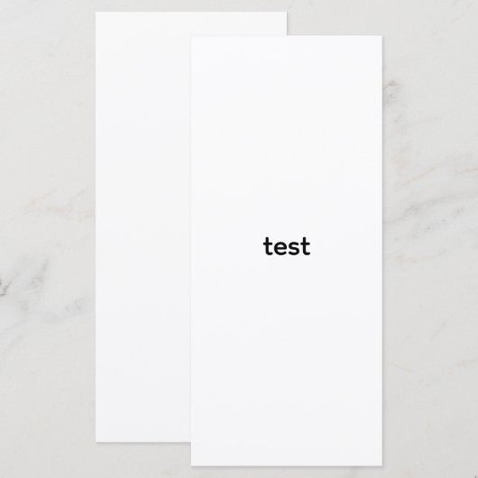 test menu (Voorkant / Achterkant)