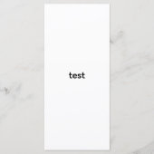 test menu (Voorkant)