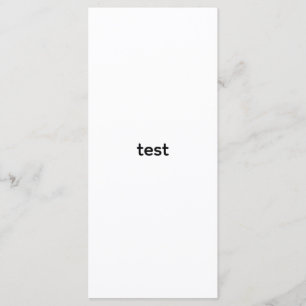 test menu