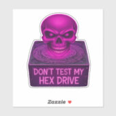 Test mijn hex drive niet - Paarse schedel Sticker (Vel)