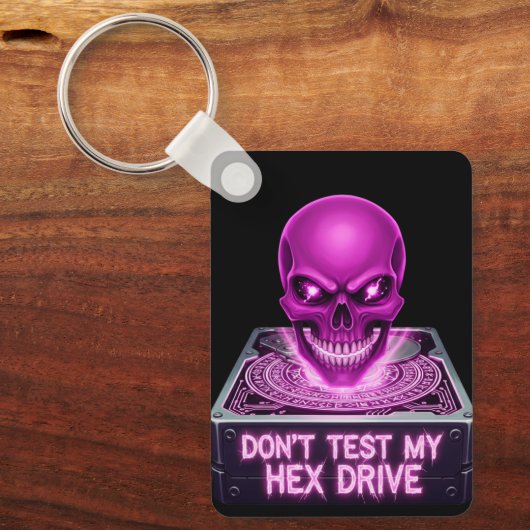 Test mijn hex drive-schedel niet sleutelhanger (Voorkant)