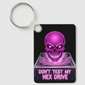 Test Mijn Hexadecimale Aandrijving Niet - Schedel Sleutelhanger (Voorkant)