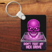 Test Mijn Hexadecimale Aandrijving Niet - Schedel Sleutelhanger (Voorkant)