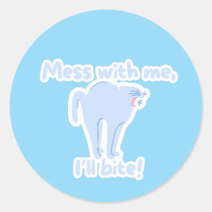 Test mijn klauwen niet - ronde sticker