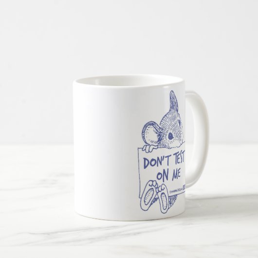 Test niet op mijn Mok (Voorkant rechts)