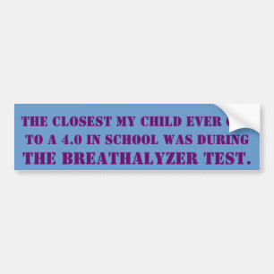 Test op ademhaling bumpersticker