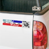 Test Pattern Wakey Wakey Car Magnet Bumpersticker (Op Truck)