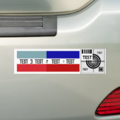 Test Pattern Wakey Wakey Car Magnet Bumpersticker (Op auto)