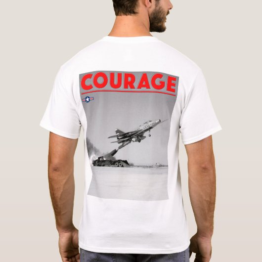 TEST PILOT COURAGE - F-100D Super Saber T-shirt (Achterkant)