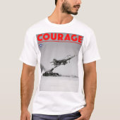 TEST PILOT COURAGE - F-100D Super Saber T-shirt (Voorkant)