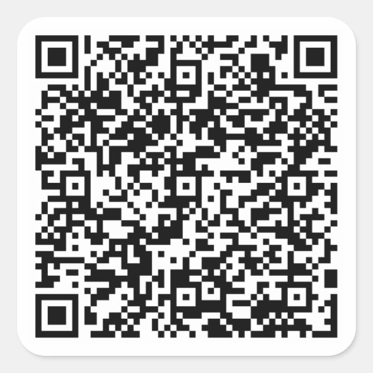 Test QR-code URL-parameter Vierkante Sticker (Voorkant)