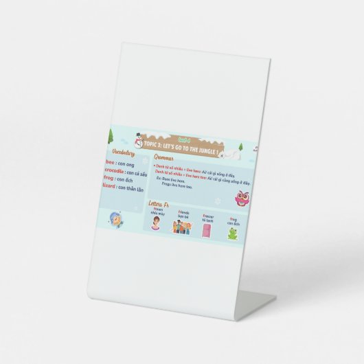 test reclamebord met voetstuk (Voorkant)
