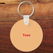 Test rood Sinaasappel Sleutelhanger (Voorkant)