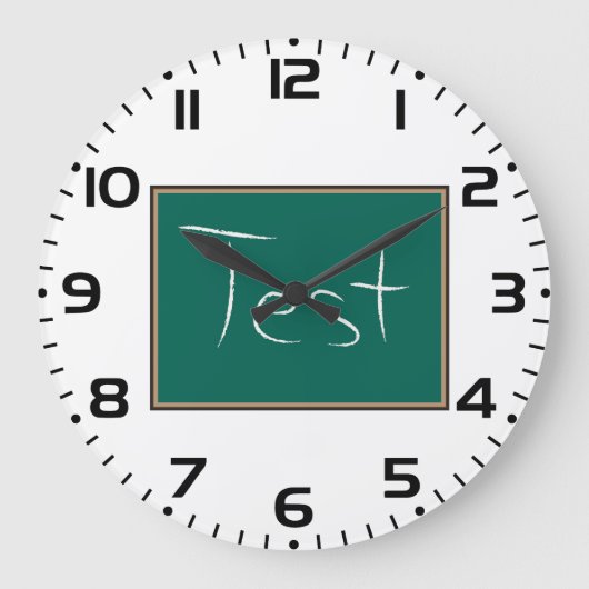 Test schoolschoolklaslokaal grote klok (Voorkant)