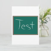 Test schoolschoolklaslokaal kaart (Staand voorkant)