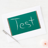 Test schoolschoolklaslokaal rechthoekige sticker