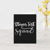 Test Squad Grappige Leraar Student Testing Dag Kaart (Gele Bloem)