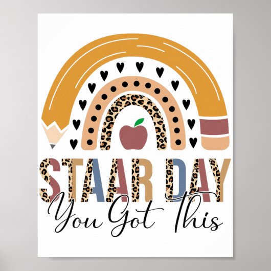 Test Staar Dag Mode Op Leraar Testen Ideeën School Poster (Voorkant)