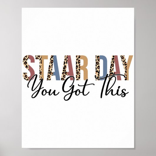 Test Staar Dag Mode Op Leraar Testen Ideeën School Poster (Voorkant)