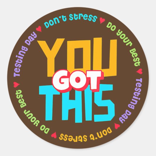 Test STAAR Day Mode on Teacher Testing Ronde Sticker (Voorkant)