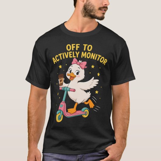 Test Test Dag Vrij Om Actief Grappig Te Monitoren T-shirt (Voorkant)