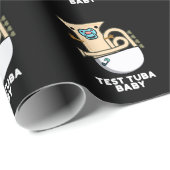 Test Tuba Baby Funny Science Tuba Pun Dark BG Cadeaupapier (Rol Hoek)