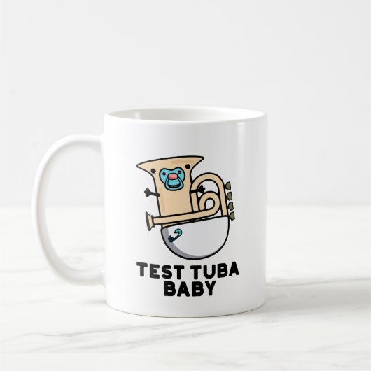 Test Tuba Baby Funny Science Tuba Pun Koffiemok (Links)