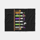Test Tube Chemie Nerd Wetenschap Leraar Spooky Ha Fleece Deken (Voorkant (Horizontaal))