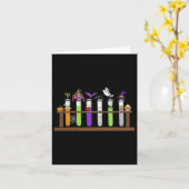 Test Tube Chemie Nerd Wetenschap Leraar Spooky Ha Kaart (Gele Bloem)