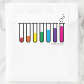 Test Tubes Pride Flag - Maken' Baby's w / Wetensch Rechthoekige Sticker (Tas)