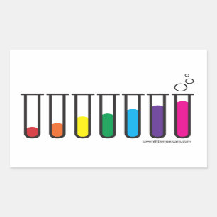 Test Tubes Pride Flag - Maken' Baby's w / Wetensch Rechthoekige Sticker