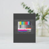 Test TV 90's Party 80's Outfit Retro Costume Briefkaart (Staand voorkant)