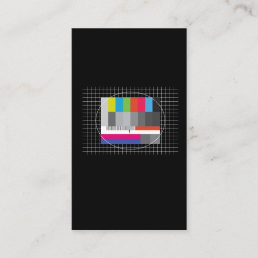 Test TV 90's Party 80's Outfit Retro Costume Visitekaartje (Voorkant)